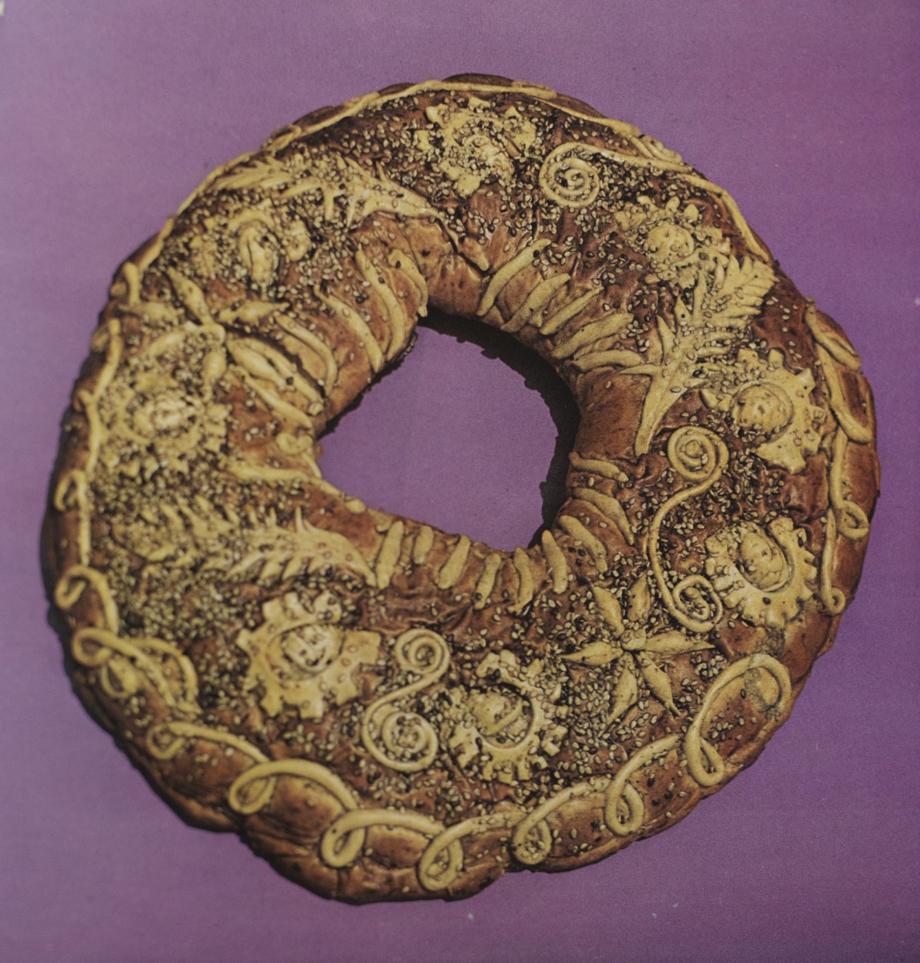 Rosca de pan decorada